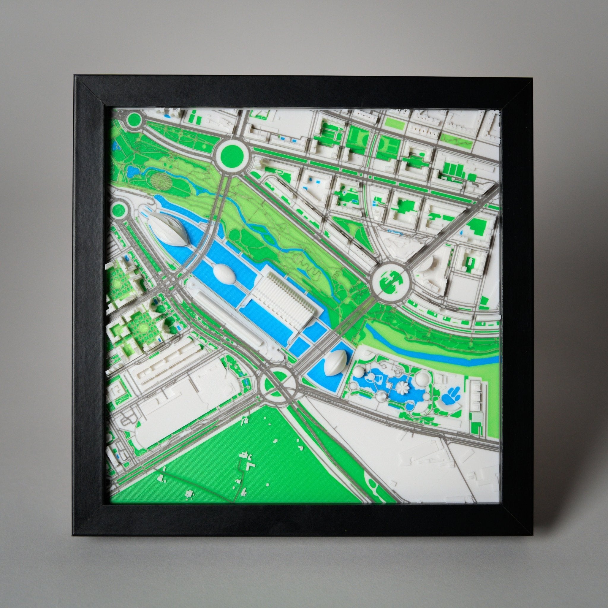 CUSTOM 3D MAP - City on Wall